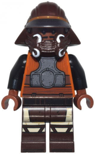 Lando Calrissian — Lando Calrissian - Skiff Guard, Dark Brown Printed Legs