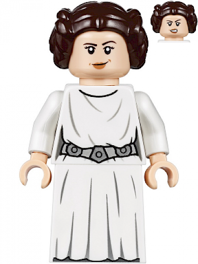 Princess Leia — Princess Leia - White Dress, Detailed Belt with 3 Emblems, Skirt