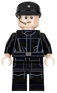Imperial Shuttle Pilot - Light Nougat Head with Headset, Imperial Officer Cap