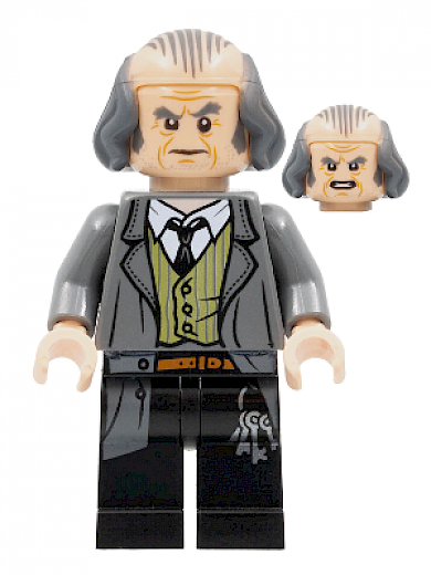 Argus Filch — Argus Filch - Bald on Top, Dark Bluish Gray Jacket