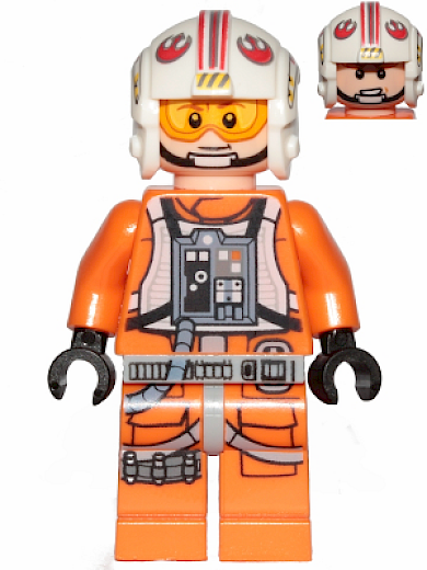 Luke Skywalker — Luke Skywalker (Pilot, Printed Legs, Visor Up / Down)