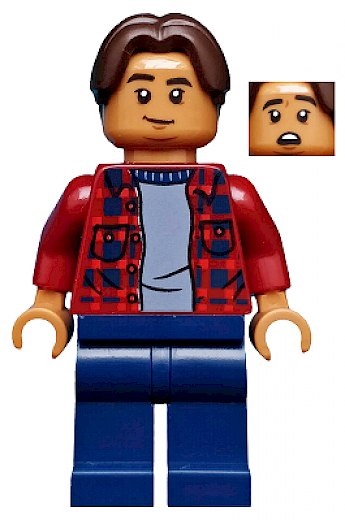 Ned Leeds — Ned Leeds - Dark Red Plaid Shirt, Dark Blue Legs
