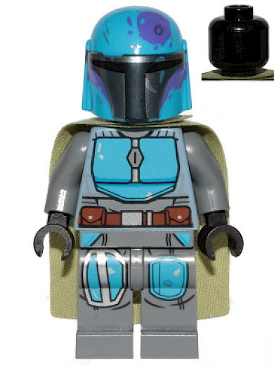 Mandalorian Tribe Warrior — Mandalorian Tribe Warrior (Hewitt Dala) - Male, Olive Green Cape, Dark Azure Helmet
