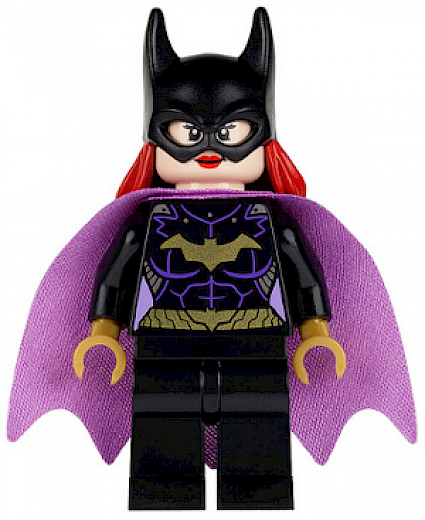 Batgirl — Batgirl - Minifigure, Black Suit, Lavender Cape